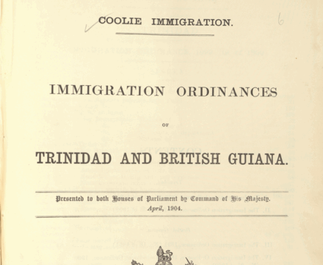 Immigration ordinances of Trinidad and British Guiana - West Indian ...