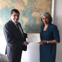 WIC collects its UNESCO Memory of the World certificate of inscription